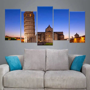 Leaning Tower Of Pizza Skyline Wall Art Canvas-Stunning Canvas Prints