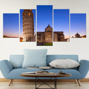 Leaning Tower Of Pizza Skyline Wall Art Canvas-Stunning Canvas Prints