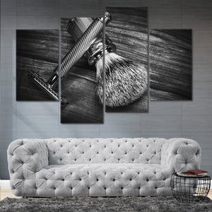 Monochrome Tools For Hair Wall Art Canvas Print-Stunning Canvas Prints