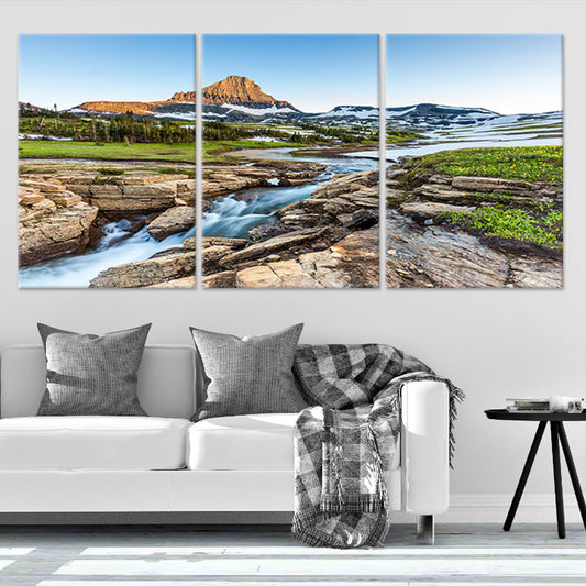 Glacier Mountain Wall Art Canvas-Stunning Canvas Prints