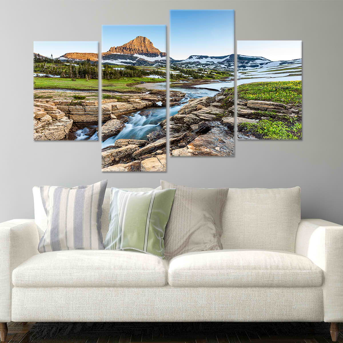 Glacier Mountain Wall Art Canvas-Stunning Canvas Prints