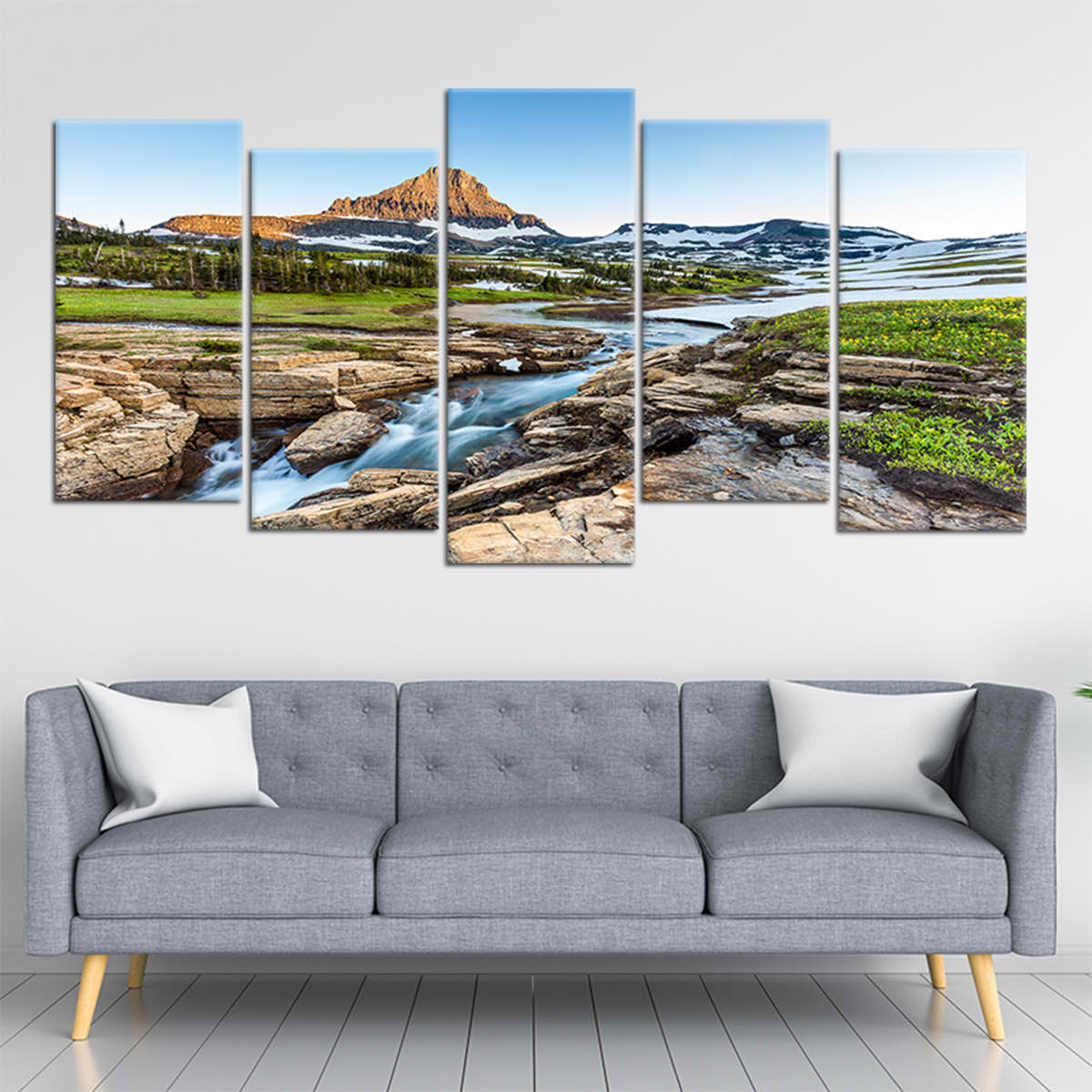 Glacier Mountain Wall Art Canvas-Stunning Canvas Prints