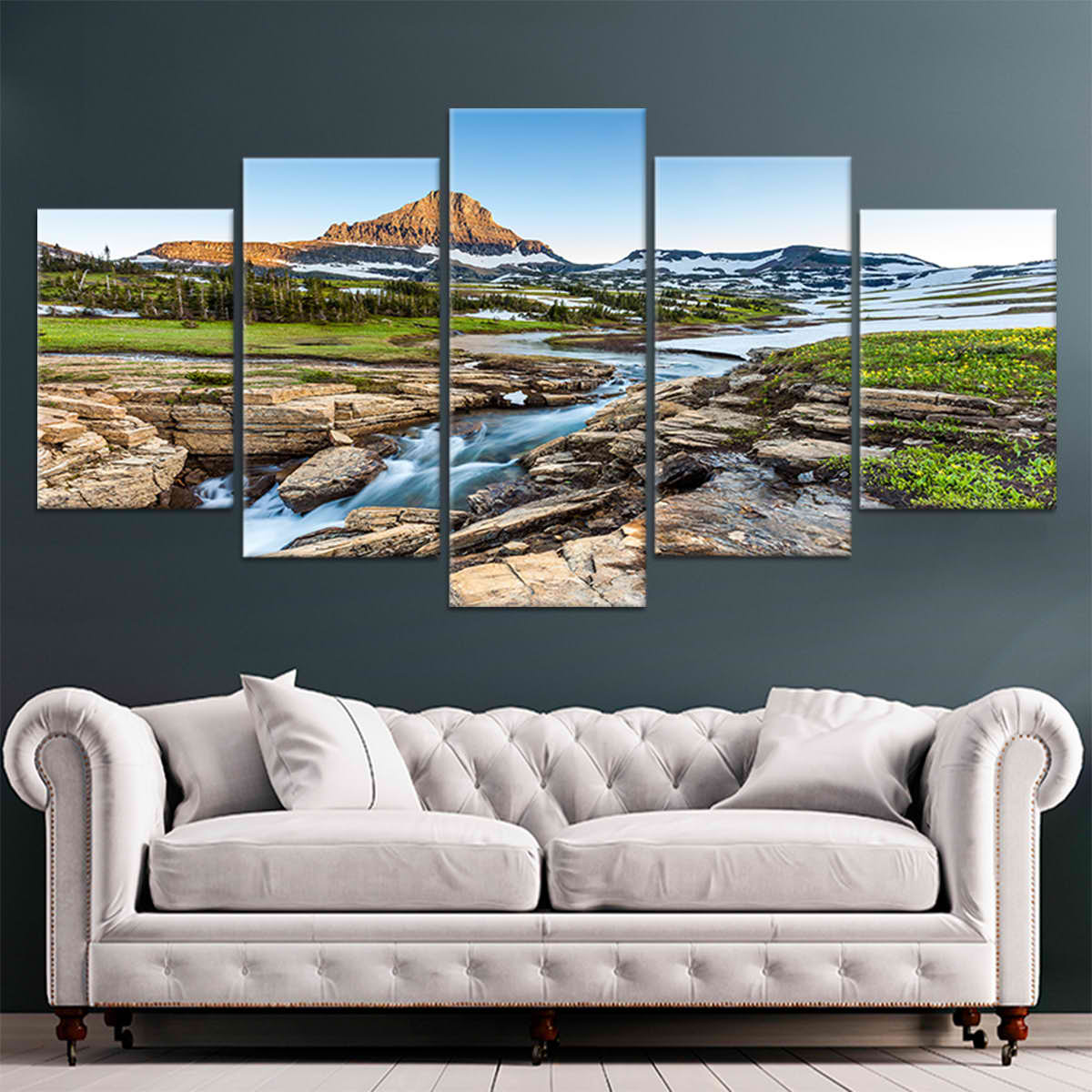 Glacier Mountain Wall Art Canvas-Stunning Canvas Prints