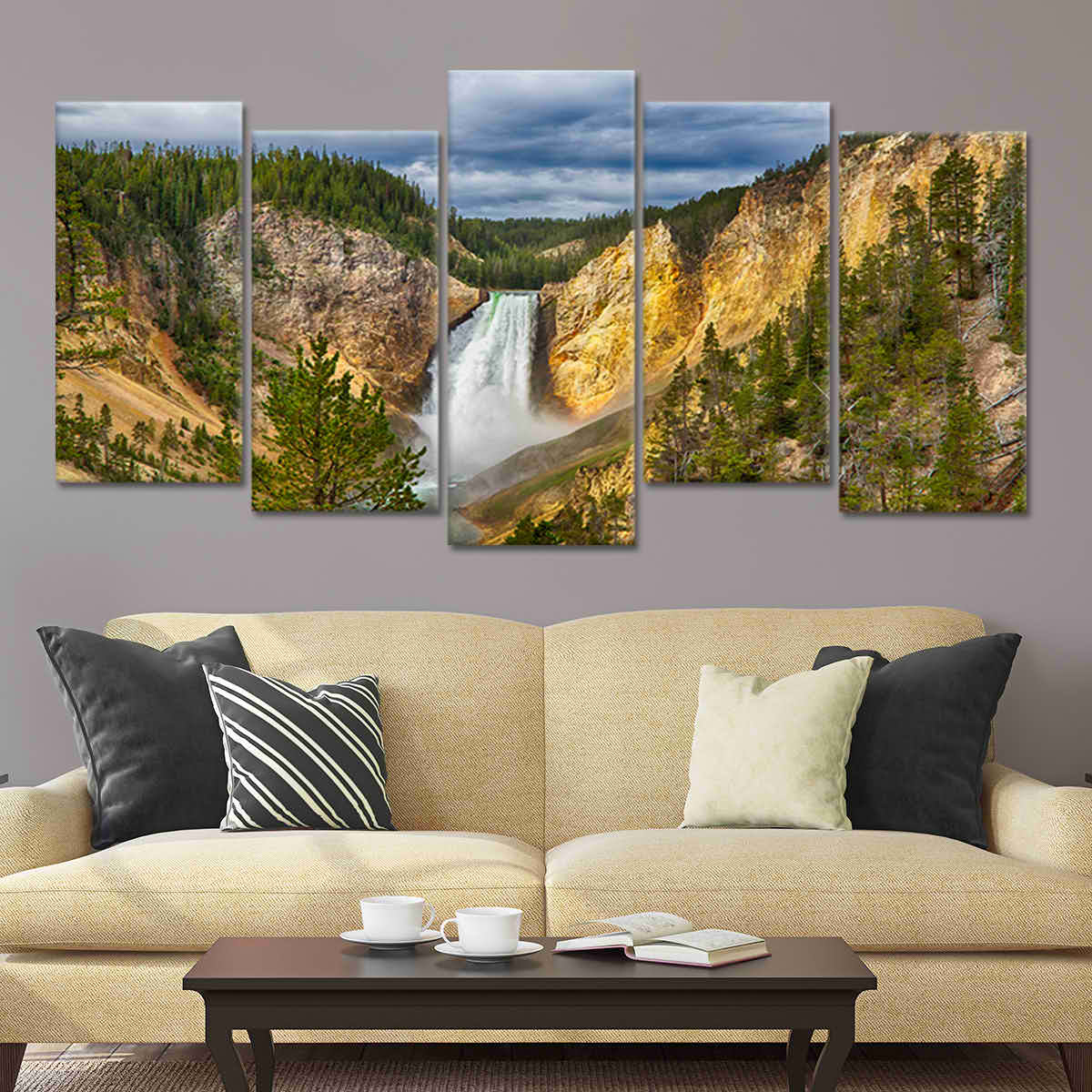 Yellowstone Lower Falls Wall Art Canvas-Stunning Canvas Prints