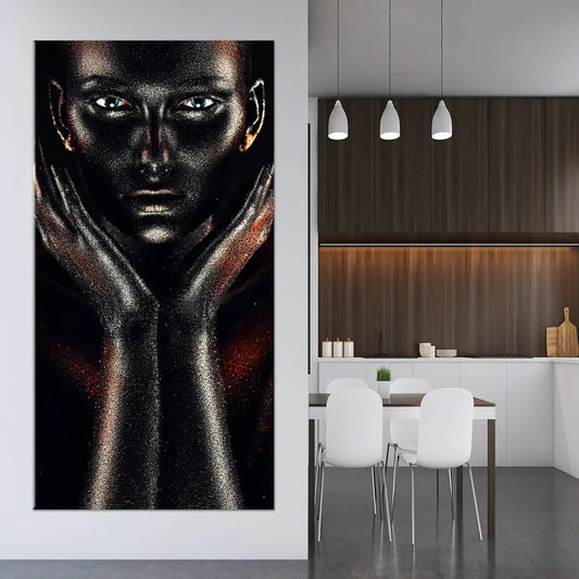 Black Metallic Makeup Wall Art Canvas Print-Stunning Canvas Prints