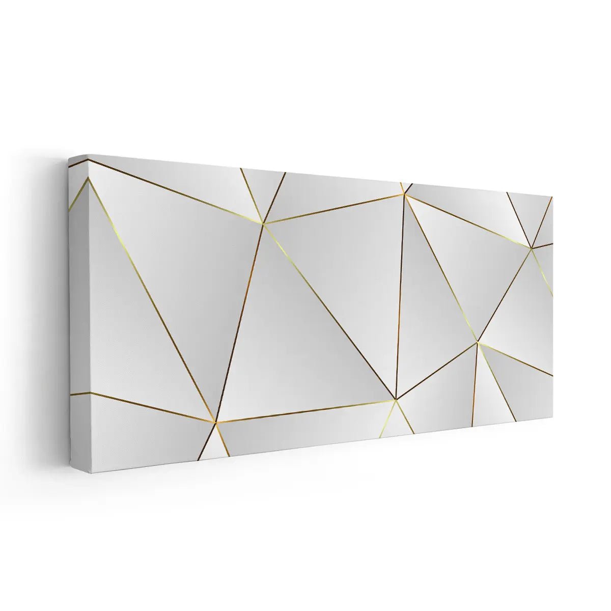 White And Gold Geometric Abstract Wall Art, geometric canvas art, luxury wall art decor​, modern minimalist wall art, contemporary framed wall art, white and gold canvas art​ 