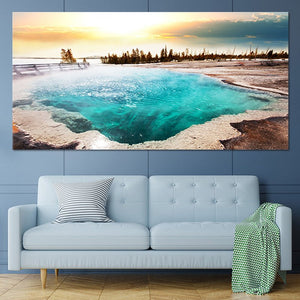 Mammoth Hot Springs Multi Panel Canvas Wall Art-Stunning Canvas Prints