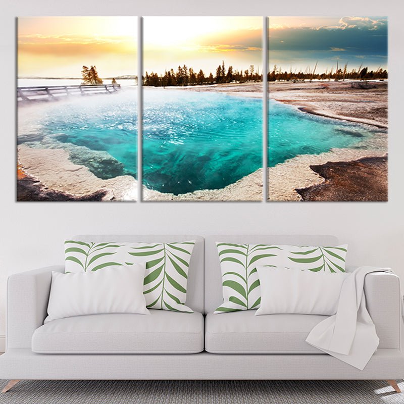 Mammoth Hot Springs Multi Panel Canvas Wall Art-Stunning Canvas Prints