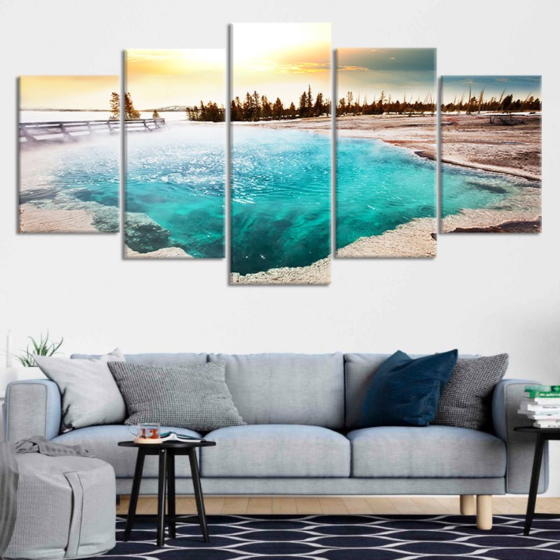 Mammoth Hot Springs Multi Panel Canvas Wall Art-Stunning Canvas Prints