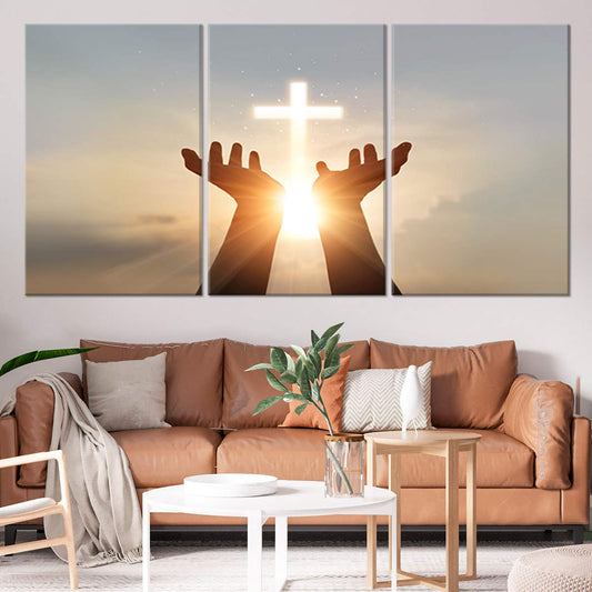 Faith wall decor, christian art canvas, framed religious artwork, christian prints, religious canvas art