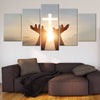 Sunlight Over Cross Wall Art Canvas Print-Stunning Canvas Prints