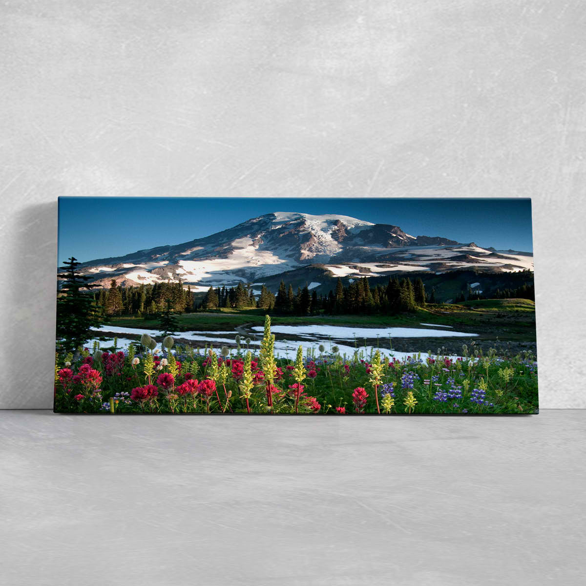 Mount Rainier Wildflowers Wall Art Canvas-Stunning Canvas Prints