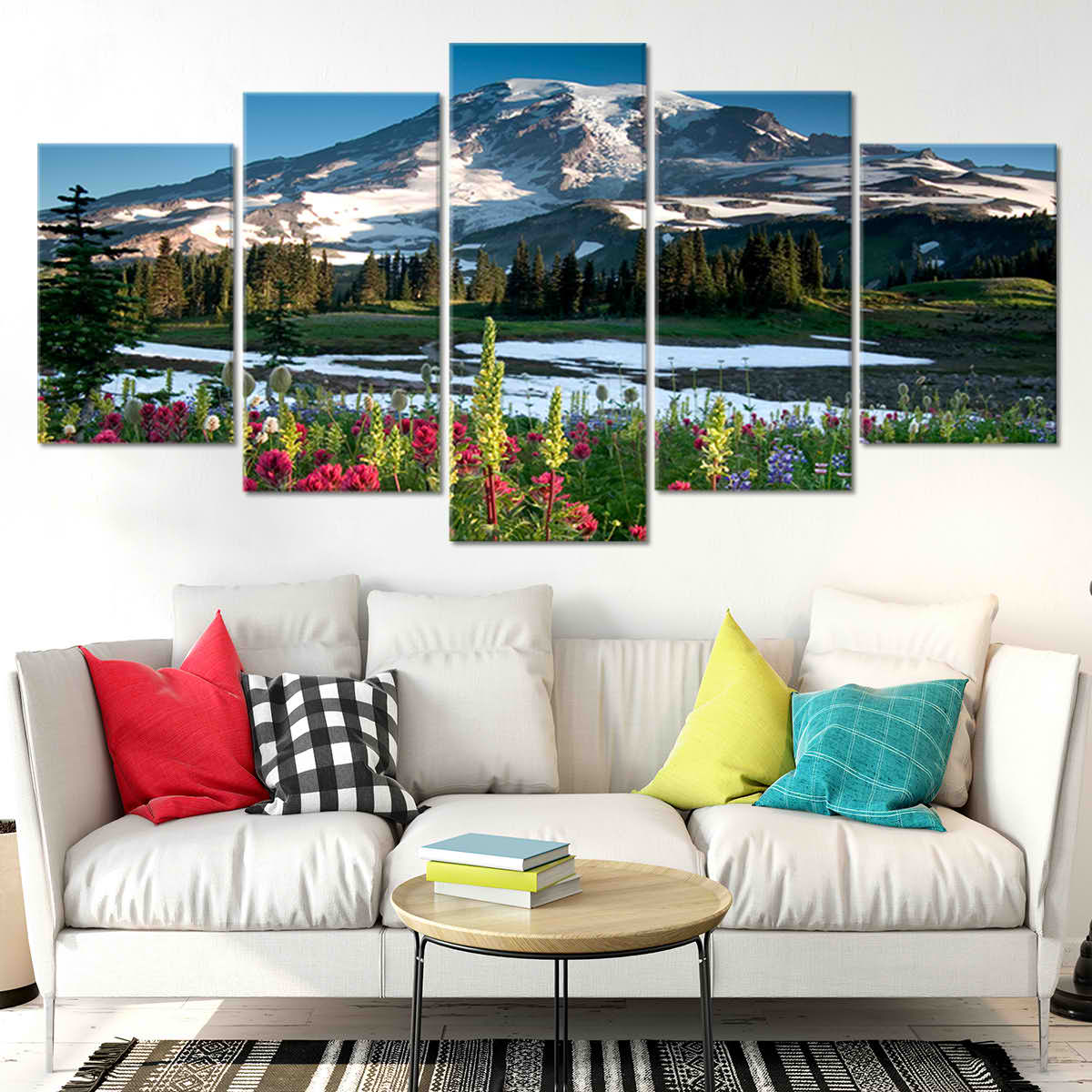 Mount Rainier Wildflowers Wall Art Canvas-Stunning Canvas Prints