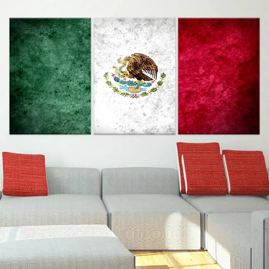 Mexican Flag Wall Art Canvas Print-Stunning Canvas Prints