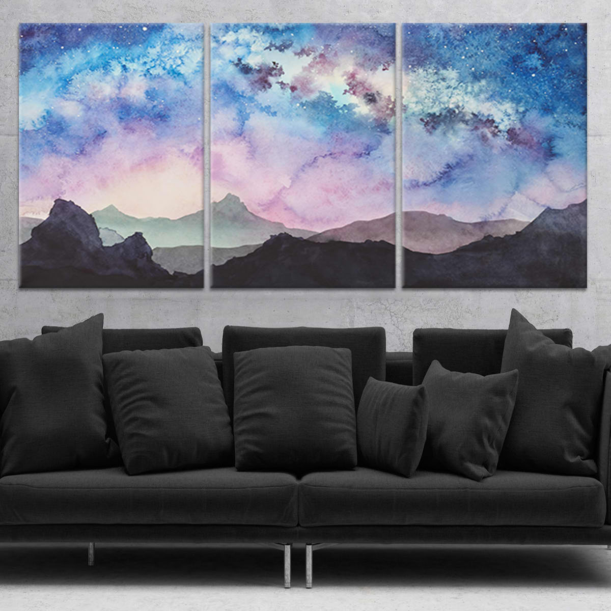 Watercolor Mountain Wall Art Canvas-Stunning Canvas Prints