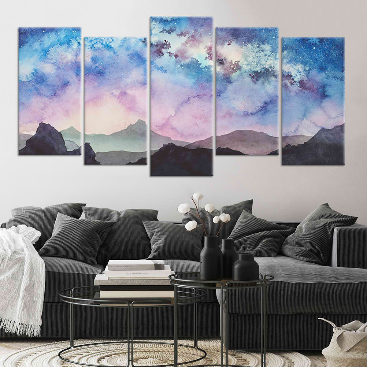 Watercolor Mountain Wall Art Canvas-Stunning Canvas Prints