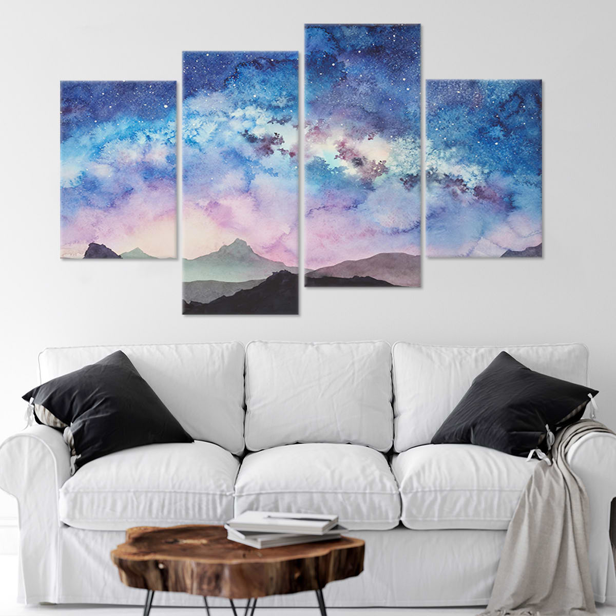 Watercolor Mountain Wall Art Canvas-Stunning Canvas Prints