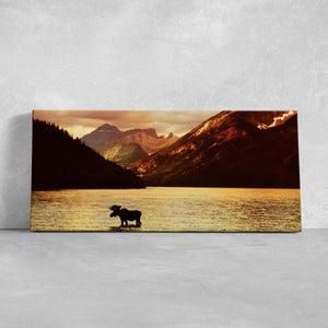 Lake Moose Wall Art Canvas-Stunning Canvas Prints