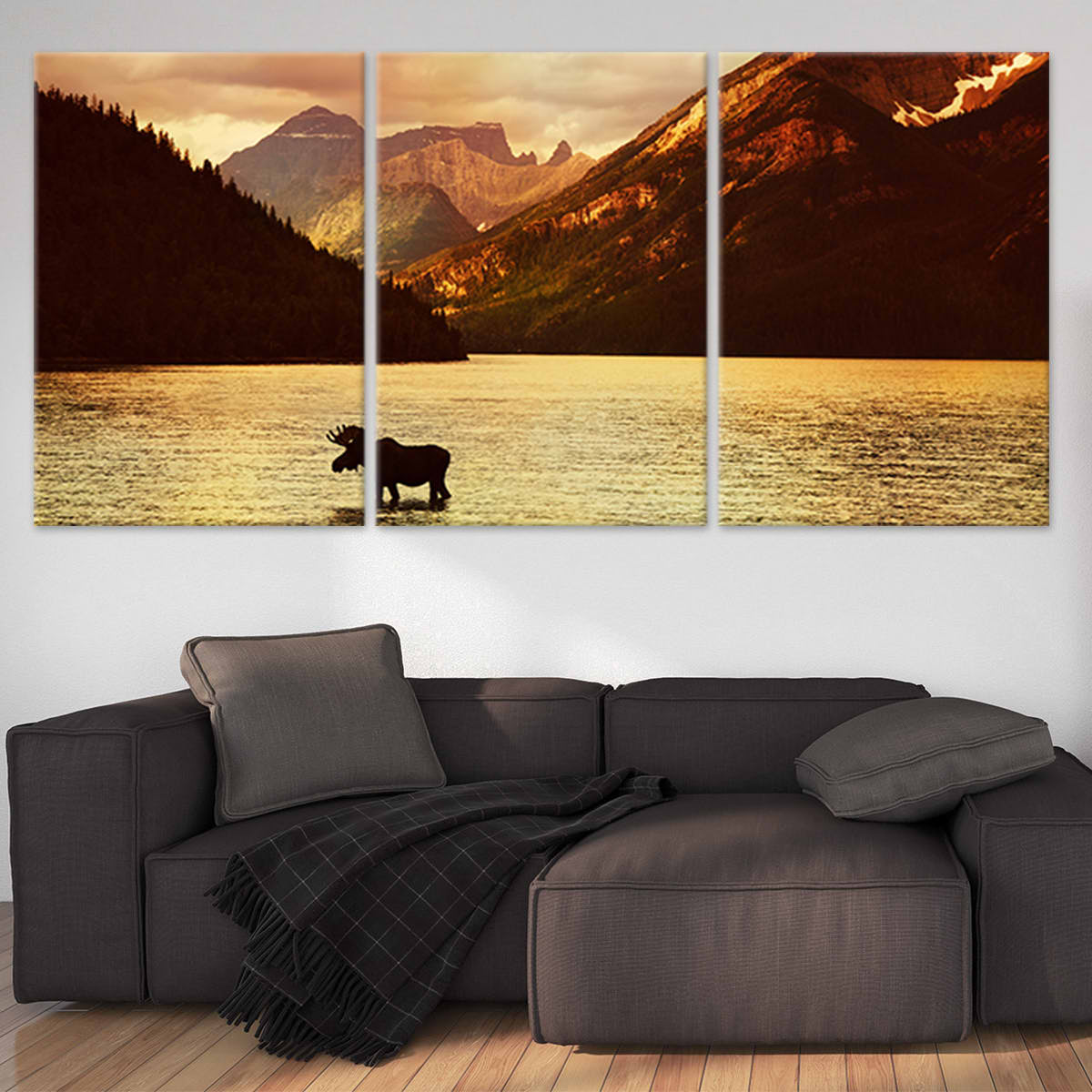 Lake Moose Wall Art Canvas-Stunning Canvas Prints