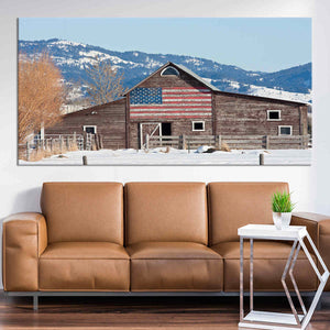 Grand Teton Mountains Barn Wall Art Canvas Print-Stunning Canvas Prints