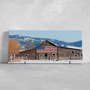 Grand Teton Mountains Barn Wall Art Canvas Print-Stunning Canvas Prints