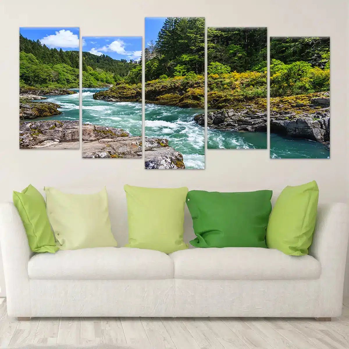 Turquoise Mountain River Wall Art Canvas-Stunning Canvas Prints