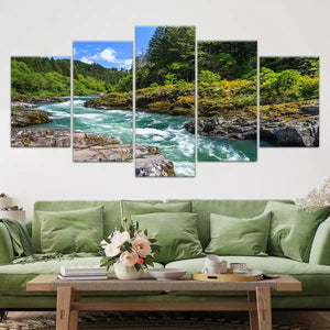 Turquoise Mountain River Wall Art Canvas-Stunning Canvas Prints