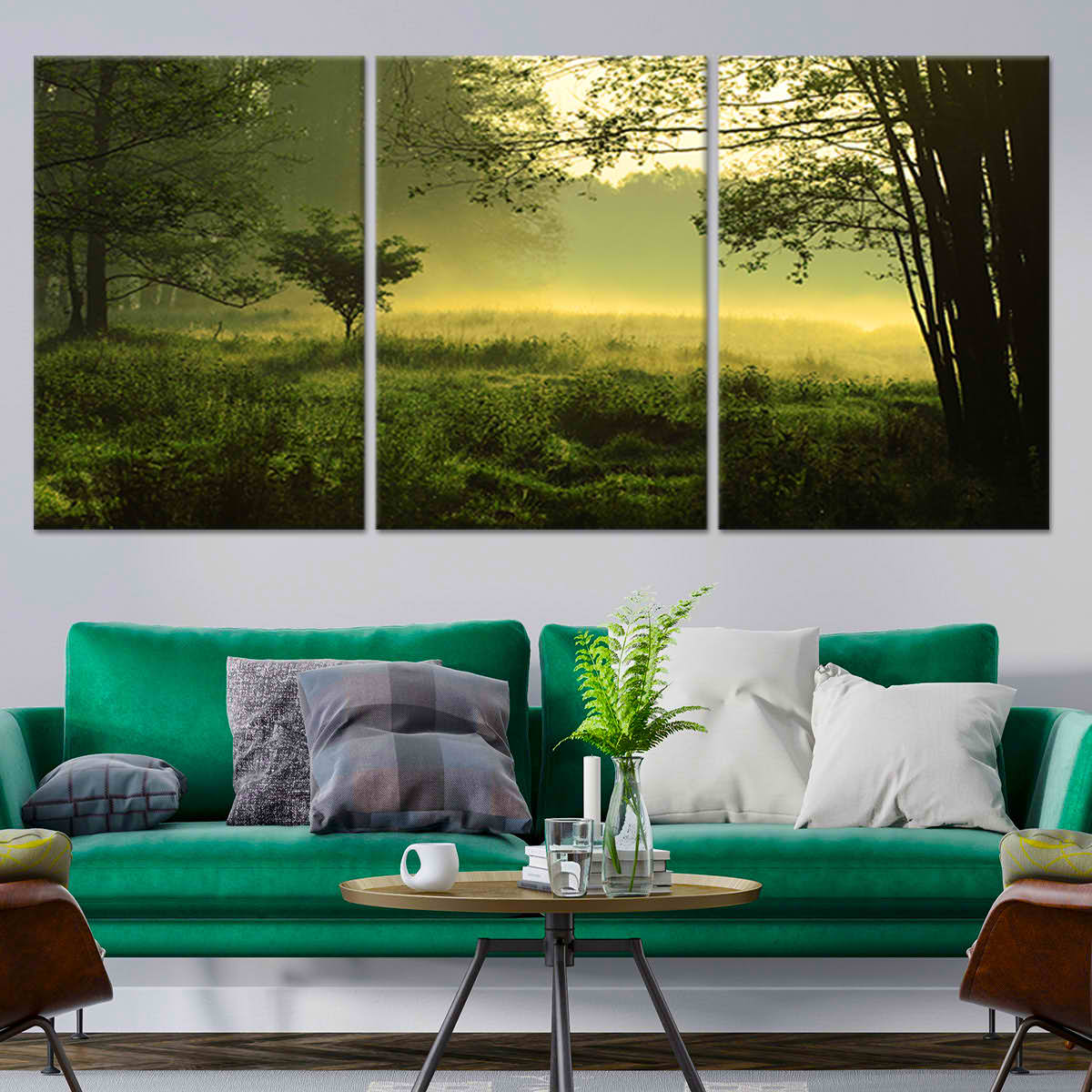 Green Forest Wall Art Canvas-Stunning Canvas Prints