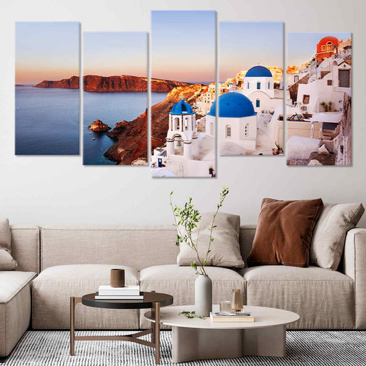 Santorini Skyline Wall Art Canvas-Stunning Canvas Prints