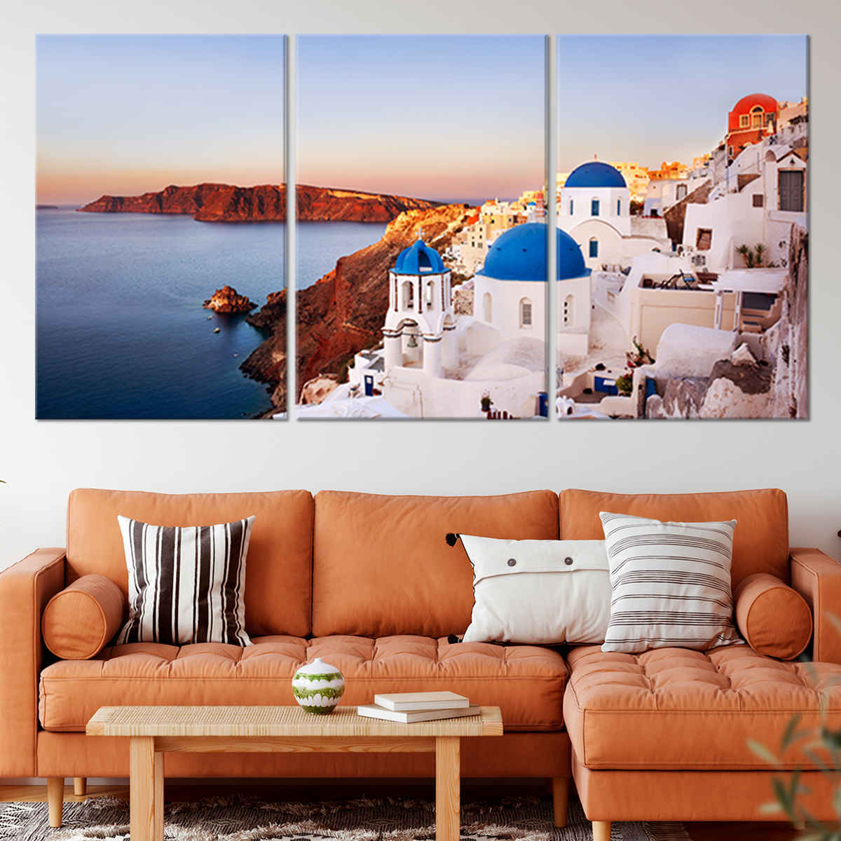 Santorini Skyline Wall Art Canvas-Stunning Canvas Prints