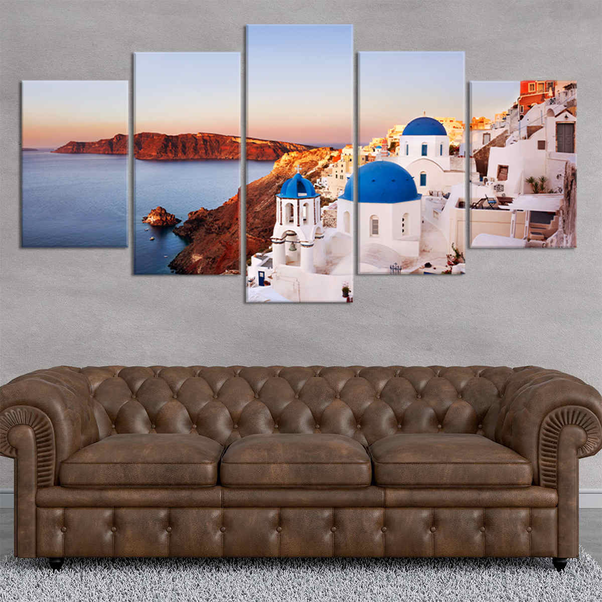 Santorini Skyline Wall Art Canvas-Stunning Canvas Prints