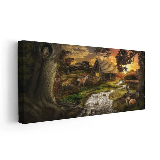 Wooden Cabin Wall Art Canvas-Stunning Canvas Prints