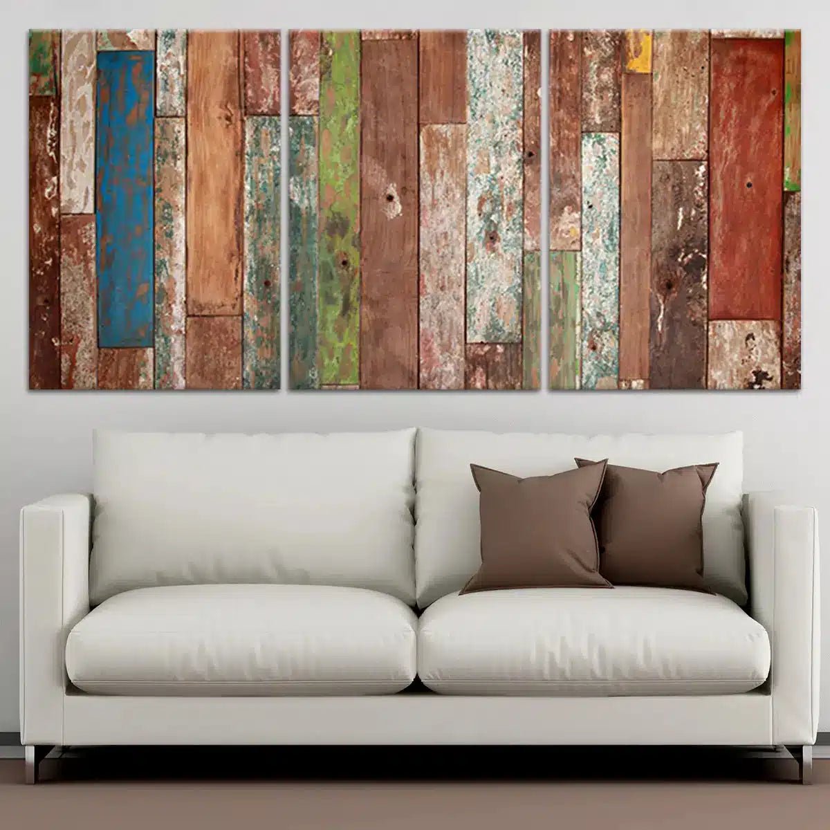 Rustic Wood Mosaic Wall Art Canvas Print-Stunning Canvas Prints