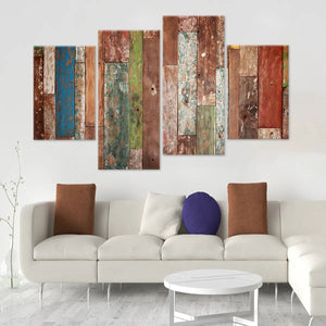 Rustic Wood Mosaic Wall Art Canvas Print-Stunning Canvas Prints