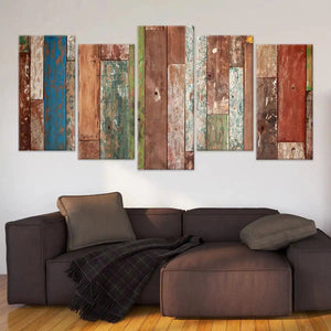 Rustic Wood Mosaic Wall Art Canvas Print-Stunning Canvas Prints