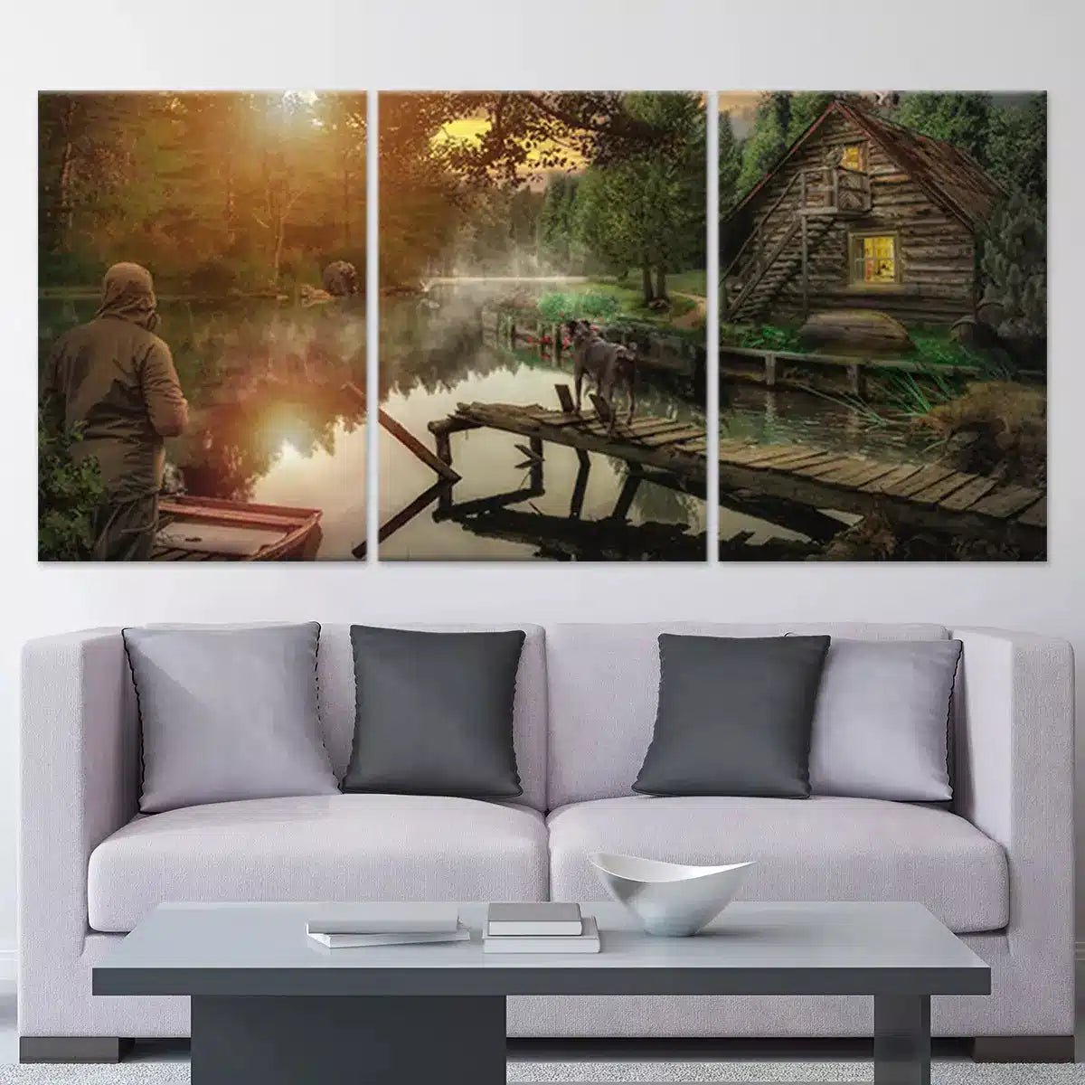 Lakeside Cabin Wall Art Canvas Print-Stunning Canvas Prints