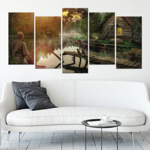 Lakeside Cabin Wall Art Canvas Print-Stunning Canvas Prints