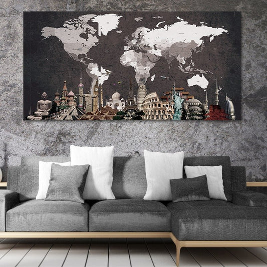 Old World Map Wall Art Canvas Print-Stunning Canvas Prints