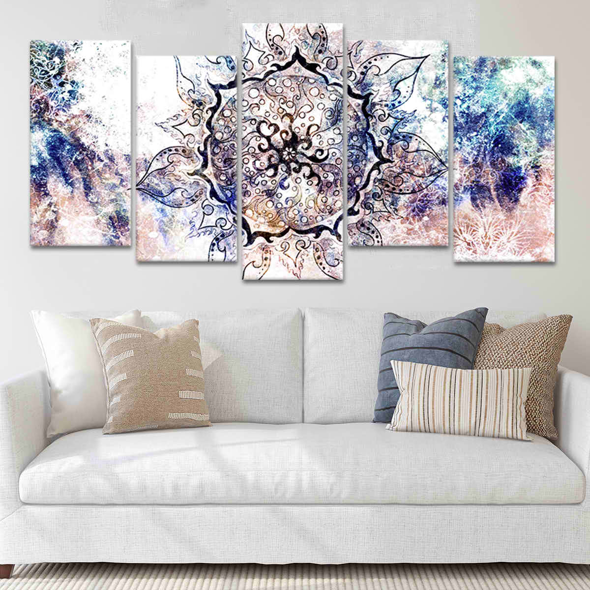 Abstract Floral Mandala Wall Art-Stunning Canvas Prints