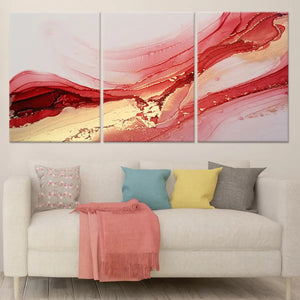 Extra Large Red Ink Abstract Wall Art Canvas-Stunning Canvas Prints