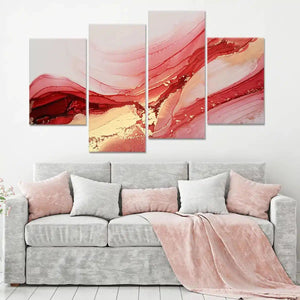 Extra Large Red Ink Abstract Wall Art Canvas-Stunning Canvas Prints