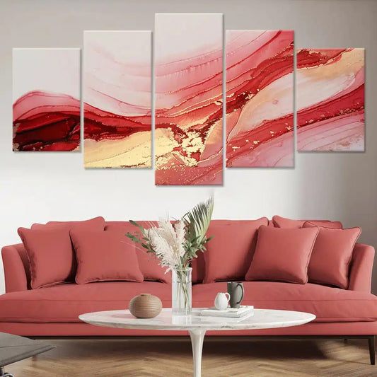 Extra Large Red Ink Abstract Wall Art Canvas-Stunning Canvas Prints