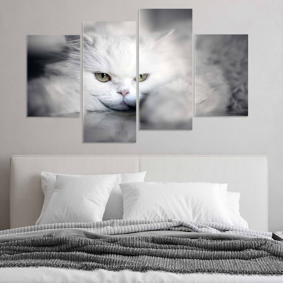 White Persian Cat Wall Art Canvas-Stunning Canvas Prints