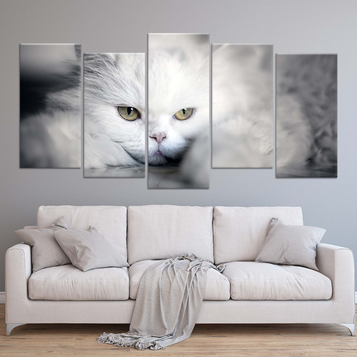 White Persian Cat Wall Art Canvas-Stunning Canvas Prints