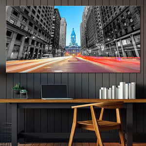 Canvas Set of Philadelphia City, Philadelphia Downtown