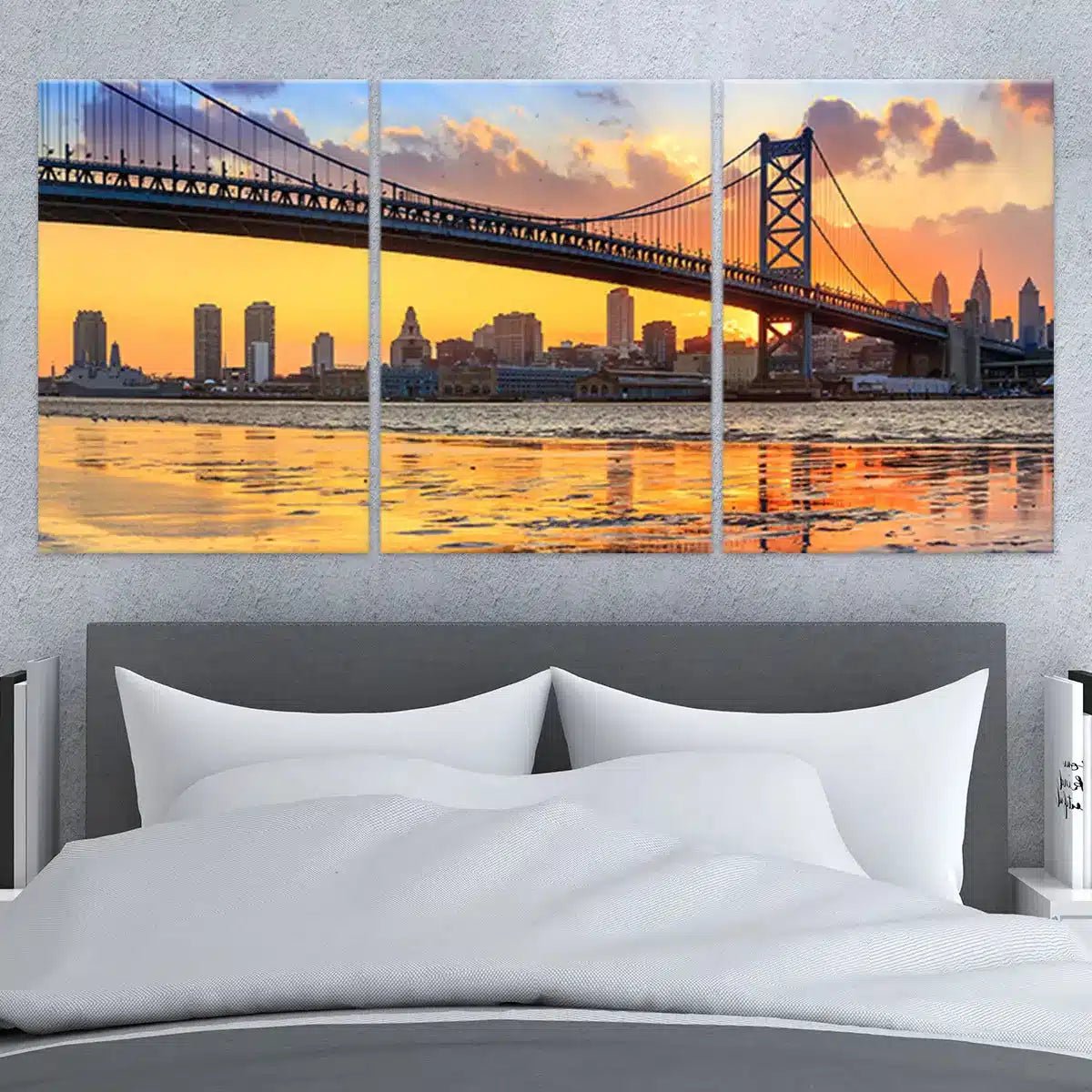 Philadelphia Skyline At Sunset Wall Art Canvas-Stunning Canvas Prints