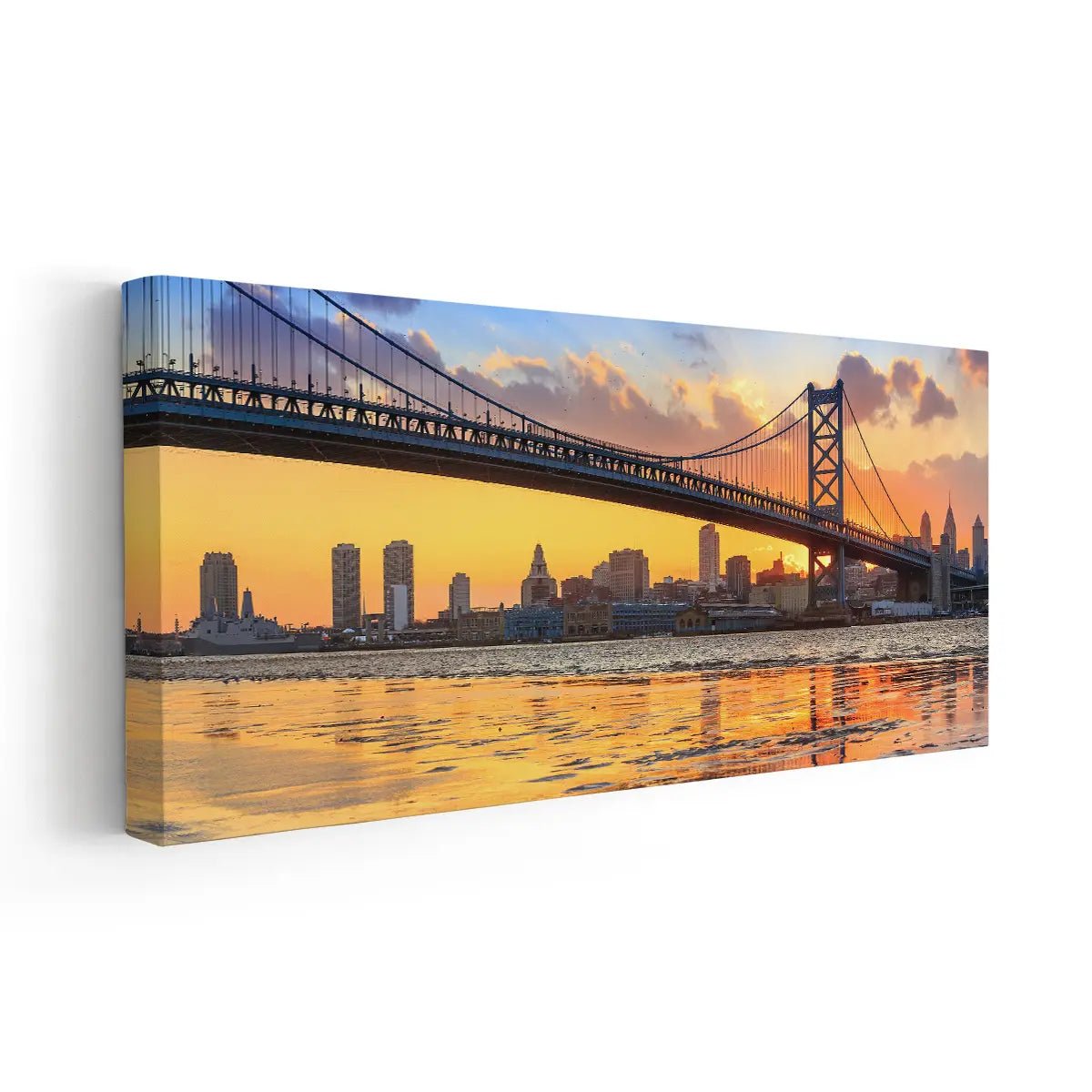 Philadelphia Skyline At Sunset Wall Art Canvas-Stunning Canvas Prints