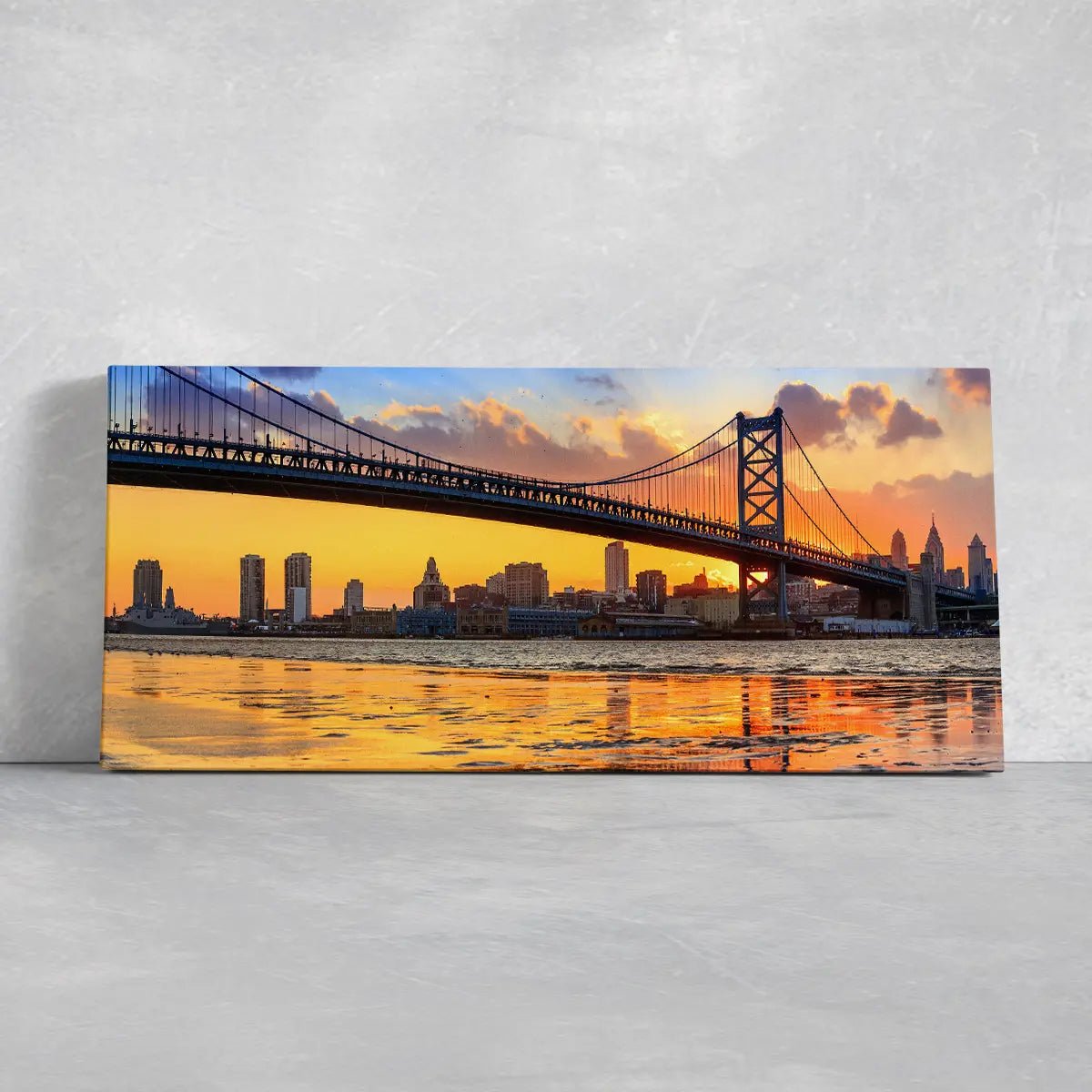 Philadelphia Skyline At Sunset Wall Art Canvas-Stunning Canvas Prints