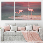 Two Wild Flamingos Wall Art Canvas-Stunning Canvas Prints