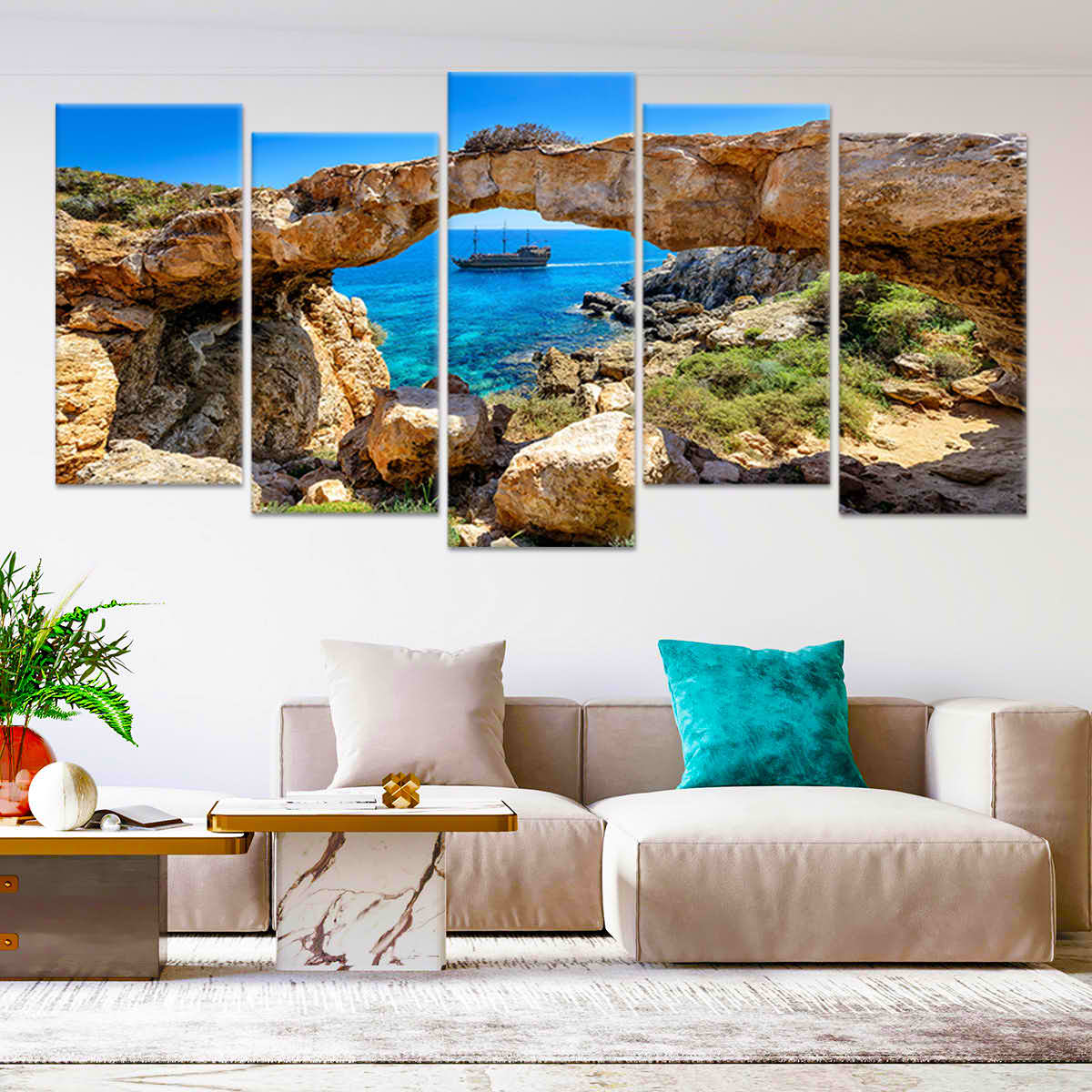 Rock Arch Seascape Wall Art Canvas-Stunning Canvas Prints